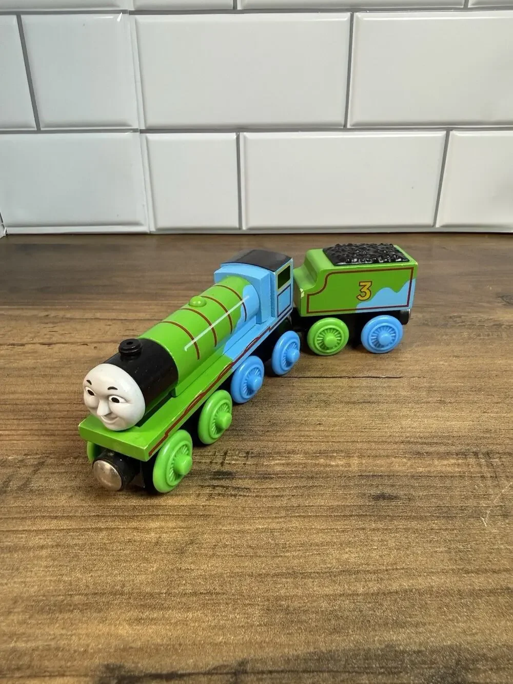 2003 Thomas & Friends 60 Year Edition Wooden Henry Train w/ Tender
